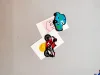 Panda cartoon fridge magnets, popular animal magnetic attraction, cute three-dimensional creative magnetic clasp, Kawaii resin magnetic stickers Item Picture